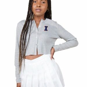 Illinois Fighting Illini Hype and Vice Grey Baby Cardigan Size M